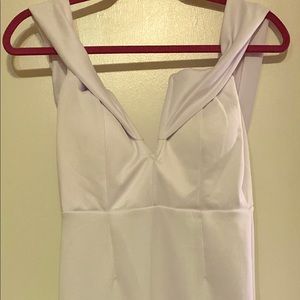 White bodycon off the shoulder dress!